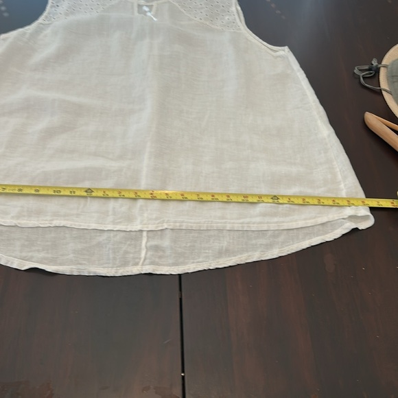 Terzo Millennio Made in Italy White Linen Sleeveless Tunic Top Size 3X - Picture 13 of 14